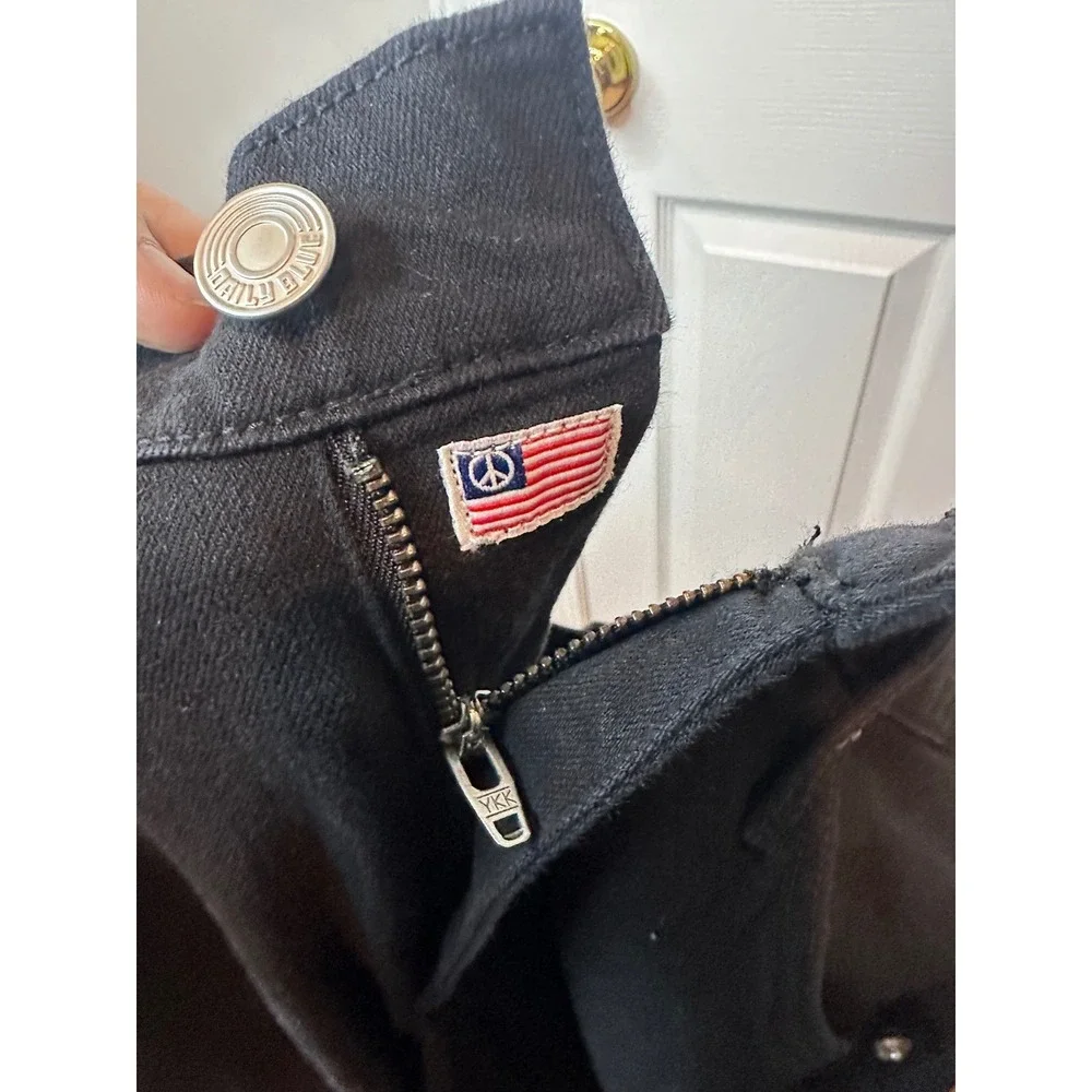 Daily Blue‎ Women's Black Flare Peace Jeans Size 30 Tall 33